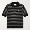 Slim-Fit Logo-Embroidered Striped Cotton Polo Shirt