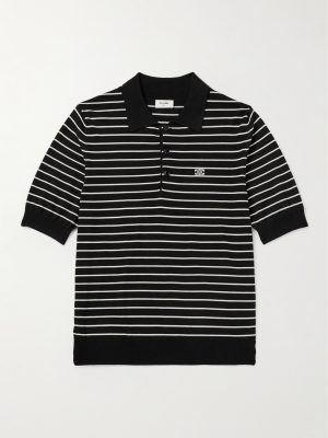 Slim-Fit Logo-Embroidered Striped Cotton Polo Shirt Slim-Fit Logo-Embroidered Striped Cotton Polo Shirt