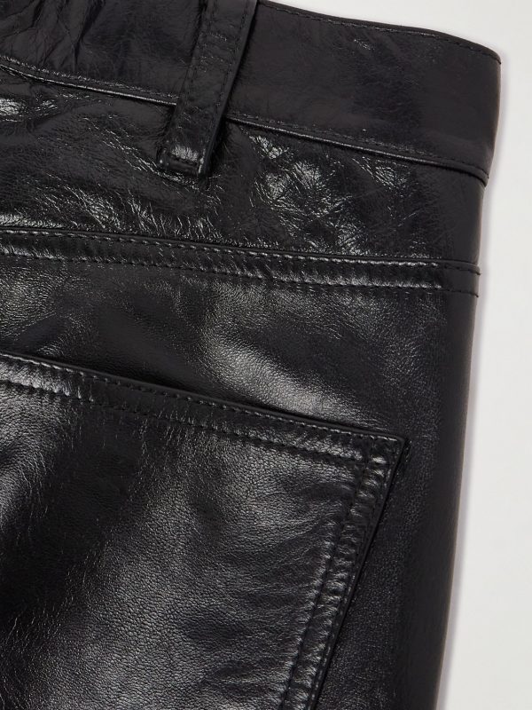 Lou Straight-Leg Panelled Leather Trousers - CU