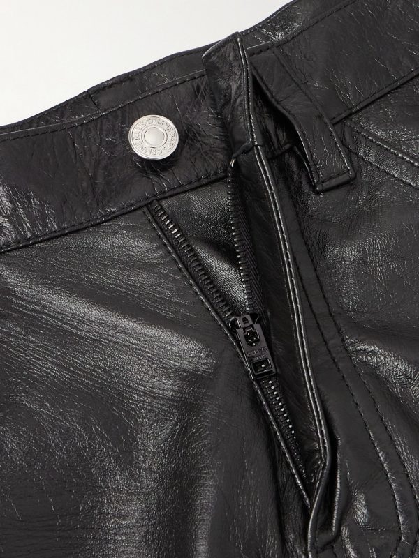Lou Straight-Leg Panelled Leather Trousers - E1