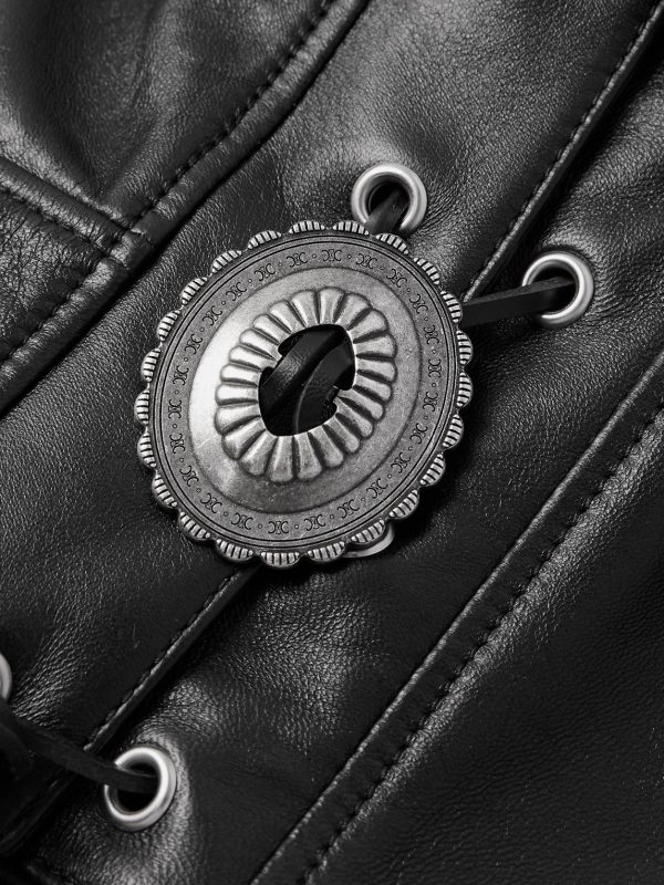 Embellished Leather Jacket - E1 Embellished Leather Jacket - E1
