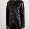 Embellished Leather Jacket - FR Embellished Leather Jacket - FR