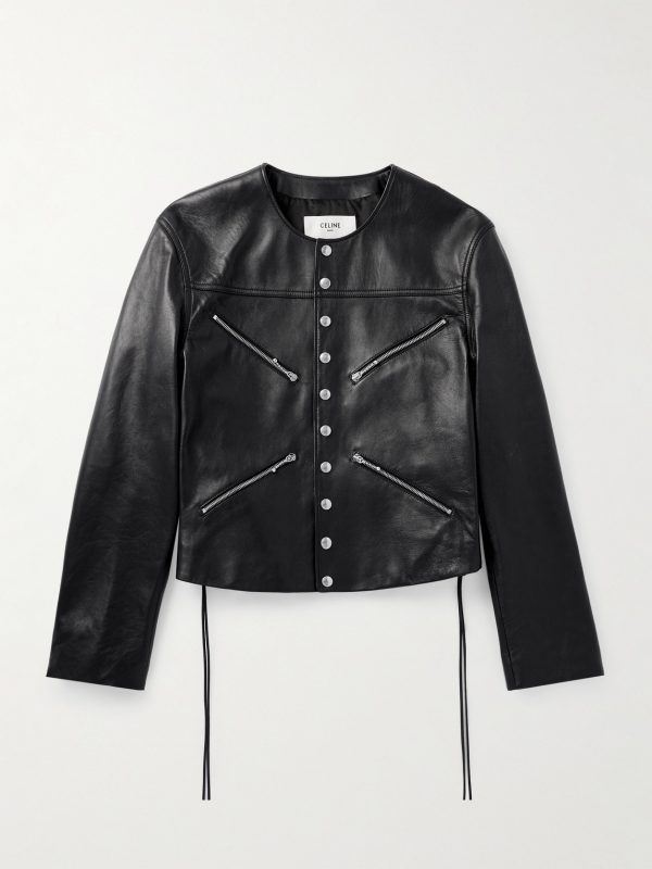 Embellished Leather Jacket Embellished Leather Jacket
