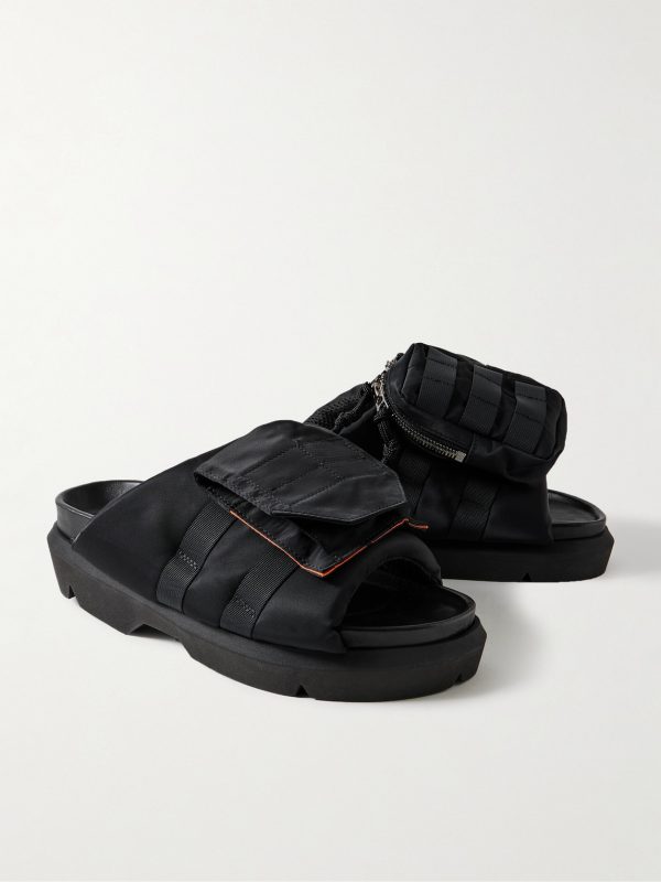 Webbing-Trimmed Shell Slides - FR Webbing-Trimmed Shell Slides - FR