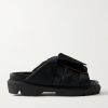 Webbing-Trimmed Shell Slides Webbing-Trimmed Shell Slides