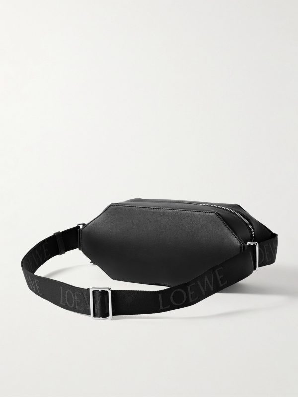 Logo-Debossed Leather Belt Bag - BK Logo-Debossed Leather Belt Bag - BK