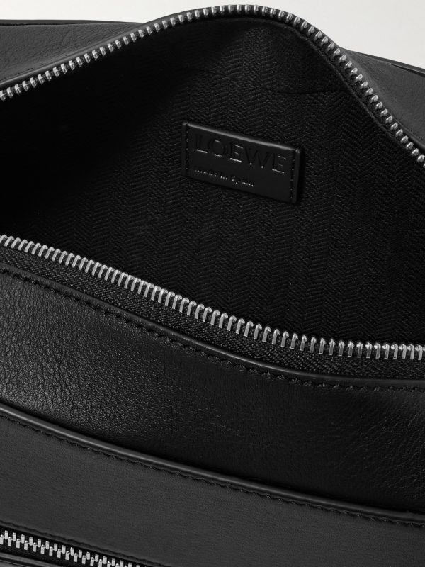 Logo-Debossed Leather Belt Bag - E1 Logo-Debossed Leather Belt Bag - E1