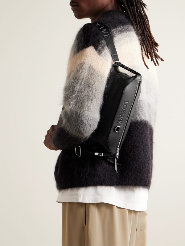 Logo-Debossed Leather Belt Bag - OU Logo-Debossed Leather Belt Bag - OU