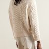 Carran Cable-Knit Wool Mock-Neck Sweater - BK Carran Cable-Knit Wool Mock-Neck Sweater - BK