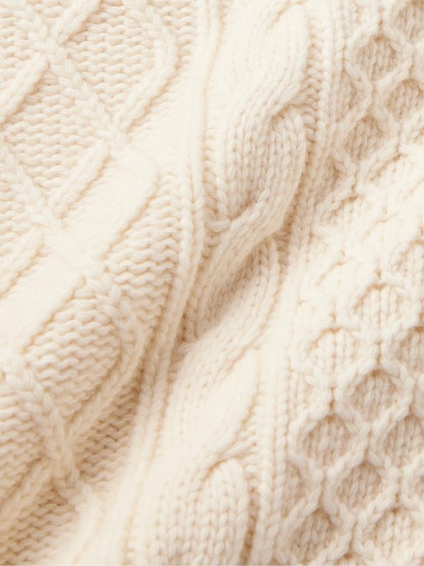 Carran Cable-Knit Wool Mock-Neck Sweater - CU Carran Cable-Knit Wool Mock-Neck Sweater - CU