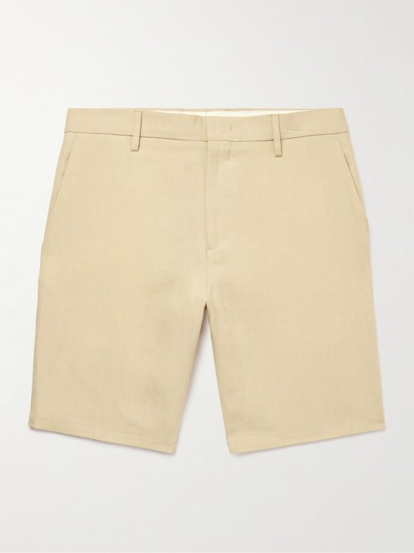 Straight-Leg Linen Shorts Straight-Leg Linen Shorts