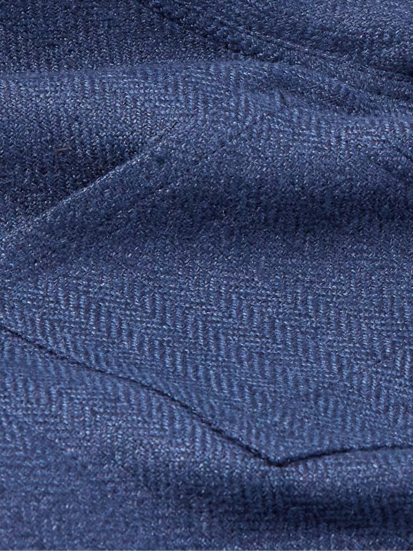 Burnham Herringbone Linen and Silk-Blend Overshirt - E1 Burnham Herringbone Linen and Silk-Blend Overshirt - E1