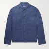 Burnham Herringbone Linen and Silk-Blend Overshirt Burnham Herringbone Linen and Silk-Blend Overshirt