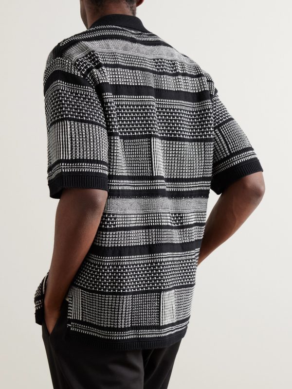 Striped Knitted Organic Cotton Shirt - BK