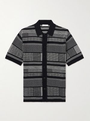 Striped Knitted Organic Cotton Shirt Striped Knitted Organic Cotton Shirt
