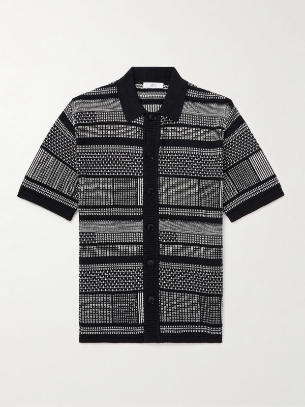 Striped Knitted Organic Cotton Shirt