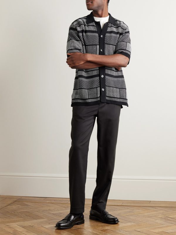Striped Knitted Organic Cotton Shirt - OU