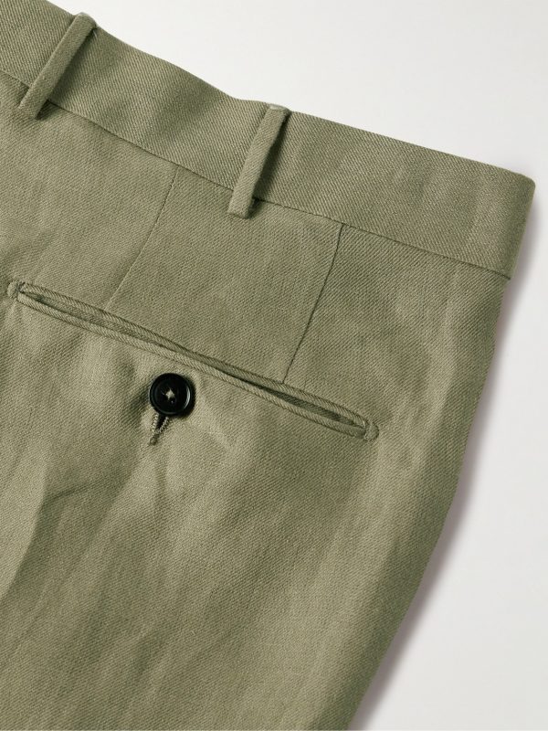 Slim-Fit Oasi Lino Twill Suit Trousers - CU Slim-Fit Oasi Lino Twill Suit Trousers - CU