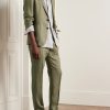 Slim-Fit Oasi Lino Twill Suit Trousers - OU Slim-Fit Oasi Lino Twill Suit Trousers - OU