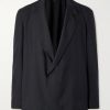 Oversized Unstructured Silk Blazer