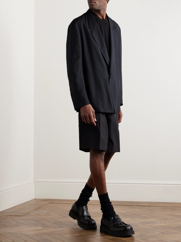 Oversized Unstructured Silk Blazer - OU