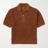Open-Knit Cotton, Linen, Silk and Cashmere-Blend Polo Shirt Open-Knit Cotton, Linen, Silk and Cashmere-Blend Polo Shirt
