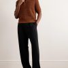 Open-Knit Cotton, Linen, Silk and Cashmere-Blend Polo Shirt - OU Open-Knit Cotton, Linen, Silk and Cashmere-Blend Polo Shirt - OU