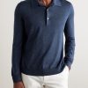 Silk, Cashmere and Linen-Blend Polo Shirt - FR