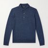 Silk, Cashmere and Linen-Blend Polo Shirt