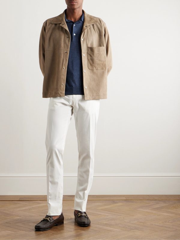 Silk, Cashmere and Linen-Blend Polo Shirt - OU
