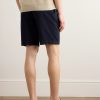 Straight-Leg Pleated Cotton and Linen-Blend Twill Shorts - BK Straight-Leg Pleated Cotton and Linen-Blend Twill Shorts - BK