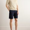 Straight-Leg Pleated Cotton and Linen-Blend Twill Shorts - OU Straight-Leg Pleated Cotton and Linen-Blend Twill Shorts - OU