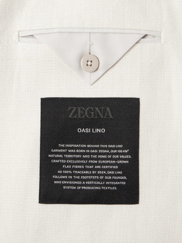 Mandarin-Collar Unstructrured Linen Blazer - E2 Mandarin-Collar Unstructrured Linen Blazer - E2