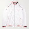 Logo-Embroidered Satin-Twill Track Jacket