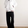 Logo-Embroidered Satin-Twill Track Jacket - OU