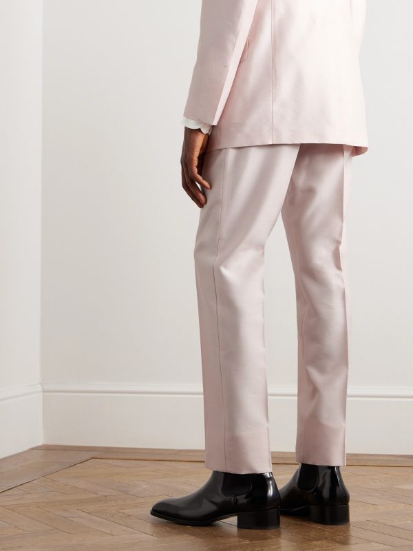 Atticus Slim-Fit Tapered Wool and Silk-Blend Twill Suit Trousers - BK