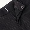 Slim-Fit Straight-Leg Striped Metallic Woven Tuxedo Trousers - E1