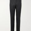 Slim-Fit Straight-Leg Striped Metallic Woven Tuxedo Trousers