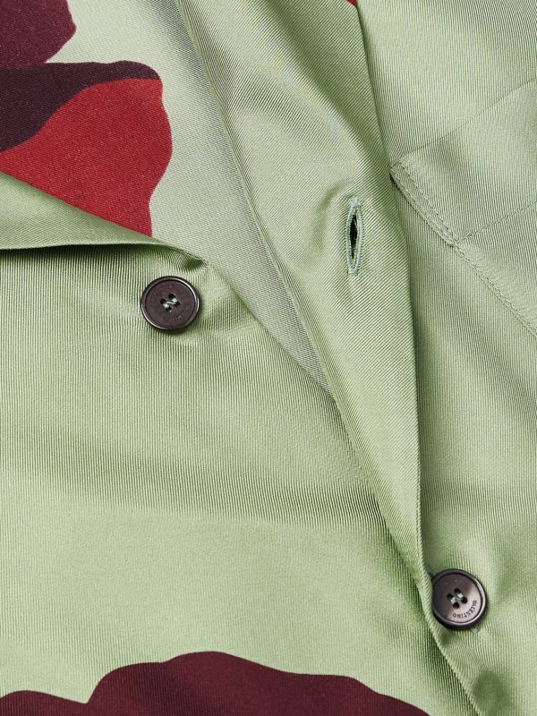 Camp-Collar Floral-Print Silk-Twill Shirt - CU Camp-Collar Floral-Print Silk-Twill Shirt - CU