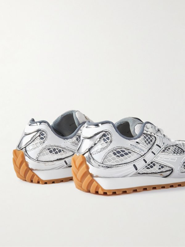 Orbit Metallic Rubber and Mesh Sneakers - BK