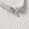 Grandad-Collar Striped Cotton-Blend Shirt - CU Grandad-Collar Striped Cotton-Blend Shirt - CU