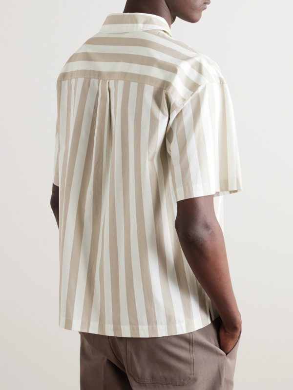 Striped Cotton-Poplin Shirt - BK Striped Cotton-Poplin Shirt - BK