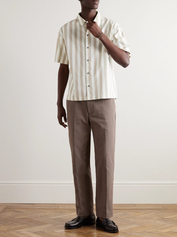 Striped Cotton-Poplin Shirt - OU Striped Cotton-Poplin Shirt - OU
