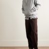 Logo-Embroidered Cotton-Jersey Hoodie - OU Logo-Embroidered Cotton-Jersey Hoodie - OU