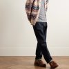 Straight-Leg Pleated Jeans - OU