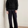 Logo-Embroidered Cotton-Jersey Hoodie - OU