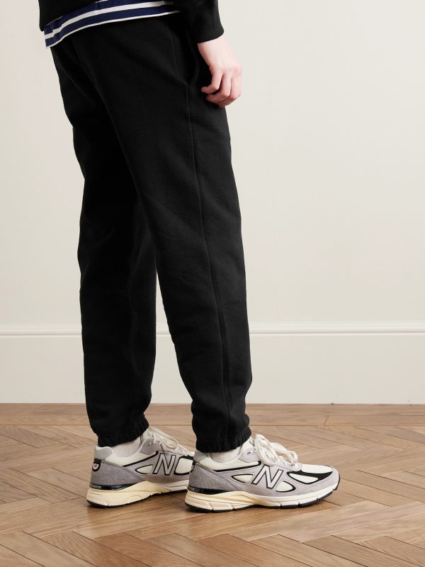 Core Tapered Logo-Embroidered Cotton-Jersey Sweatpants - BK Core Tapered Logo-Embroidered Cotton-Jersey Sweatpants - BK