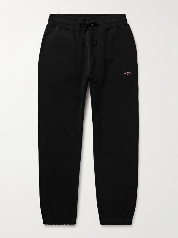 Core Tapered Logo-Embroidered Cotton-Jersey Sweatpants Core Tapered Logo-Embroidered Cotton-Jersey Sweatpants