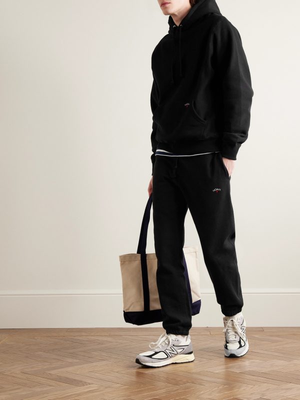 Core Tapered Logo-Embroidered Cotton-Jersey Sweatpants - OU Core Tapered Logo-Embroidered Cotton-Jersey Sweatpants - OU