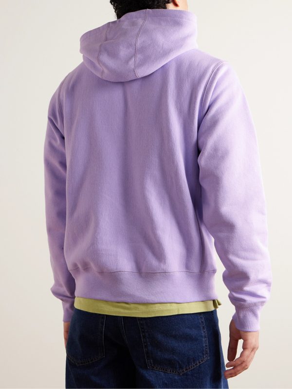 Logo-Embroidered Cotton-Jersey Hoodie - BK Logo-Embroidered Cotton-Jersey Hoodie - BK